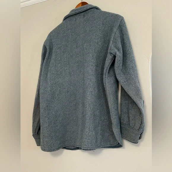 Vintage 1950’s LL Bean Northwoods Wool Shirt - blue button up - Picture 4 of 5